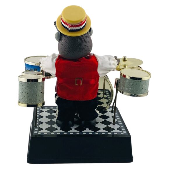 Musical Gorilla Rarity Master Anchor Drum Alarm Clock Early 1980s Helicon w/Box - Picture 4 of 10